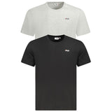 T-shirt homme en coton noir Fila