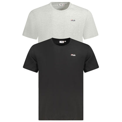 T-shirt homme en coton noir Fila