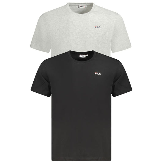 T-shirt homme en coton noir Fila
