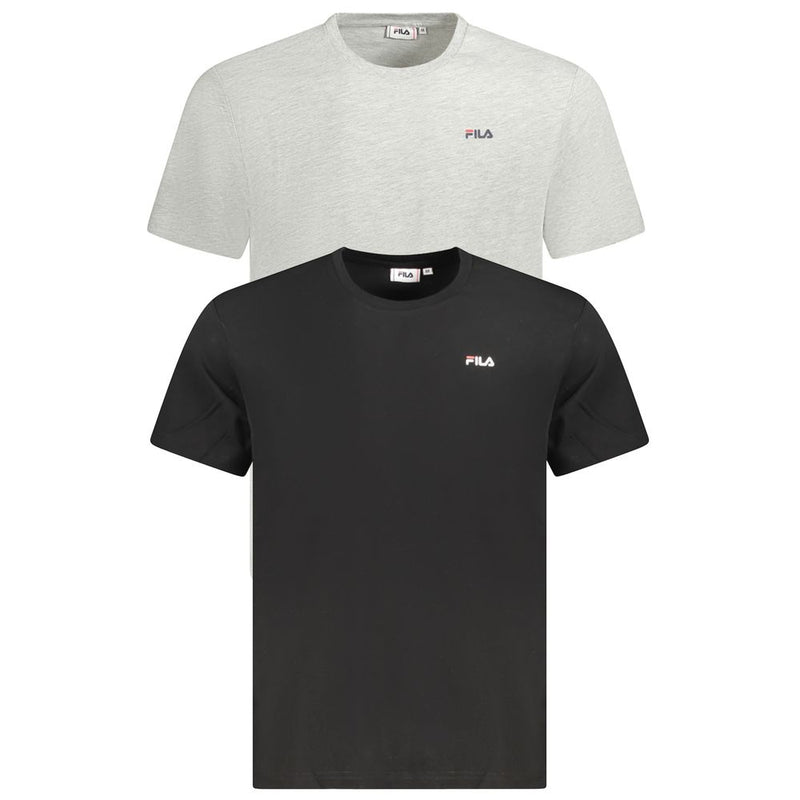 T-shirt homme en coton noir Fila