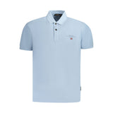 Polo homme en coton bleu clair Napapijri
