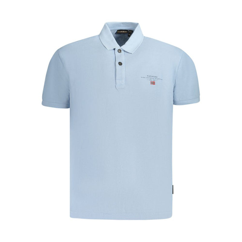 Polo homme en coton bleu clair Napapijri