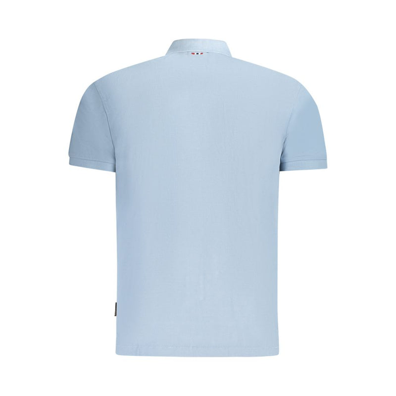 Polo homme en coton bleu clair Napapijri