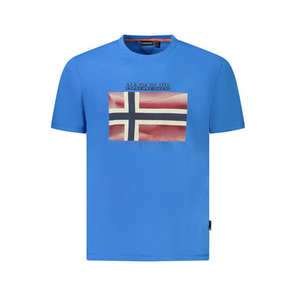 Napapijri Blauw Katoenen Heren T-Shirt