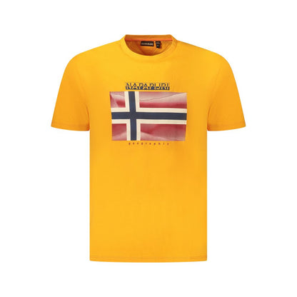 T-shirt homme en coton orange Napapijri