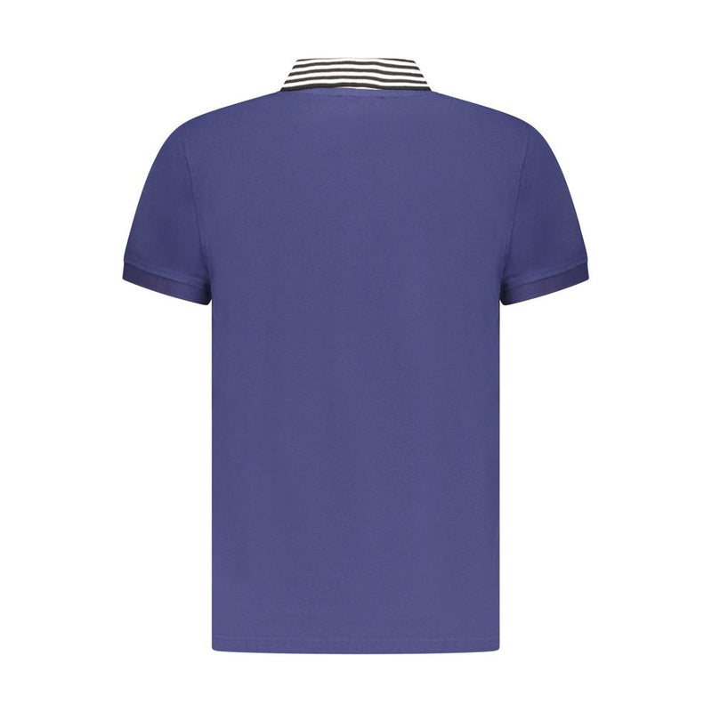 Polo homme en coton bleu Cavalli Class