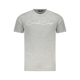 T-shirt homme en coton gris Cavalli Class