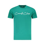 T-shirt homme en coton vert Cavalli Class