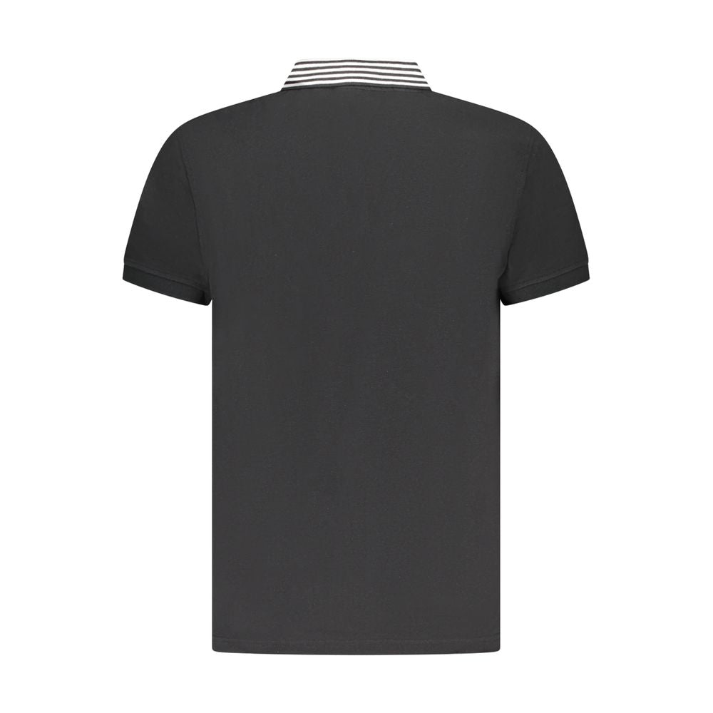 Polo homme en coton noir Cavalli Class