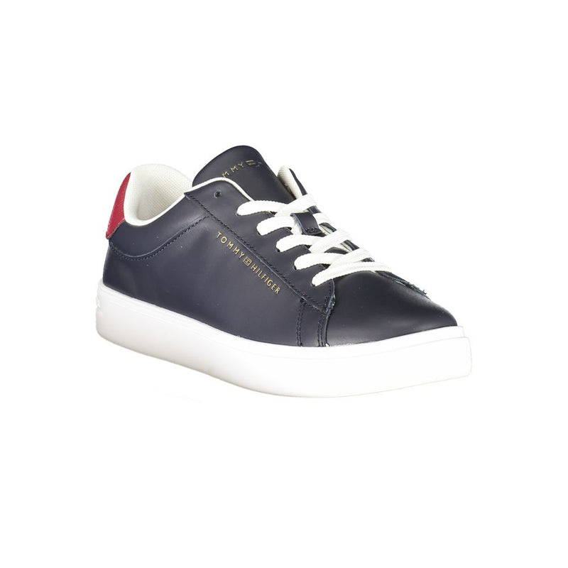 Tommy Hilfiger Blue Leather Women Sneaker - Stylish Comfort