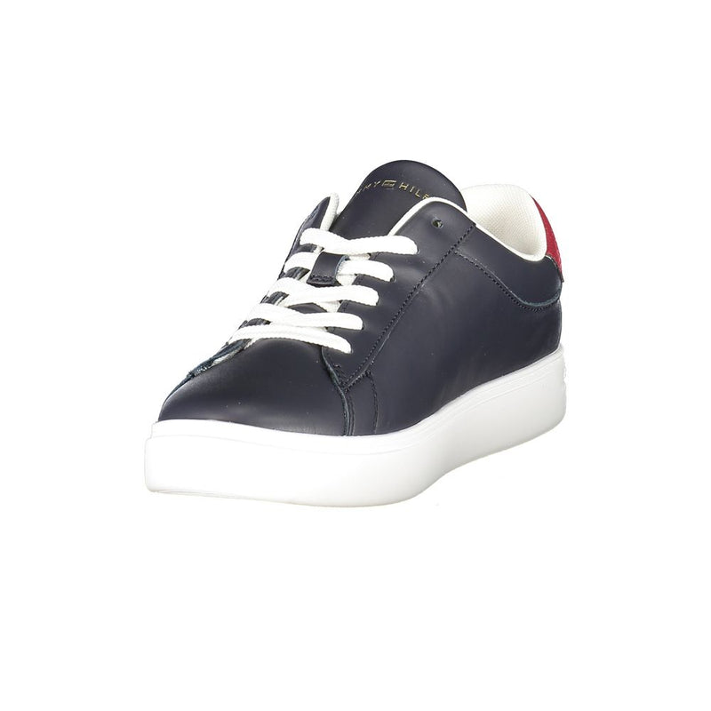 Tommy Hilfiger Blue Leather Women Sneaker - Stylish Comfort