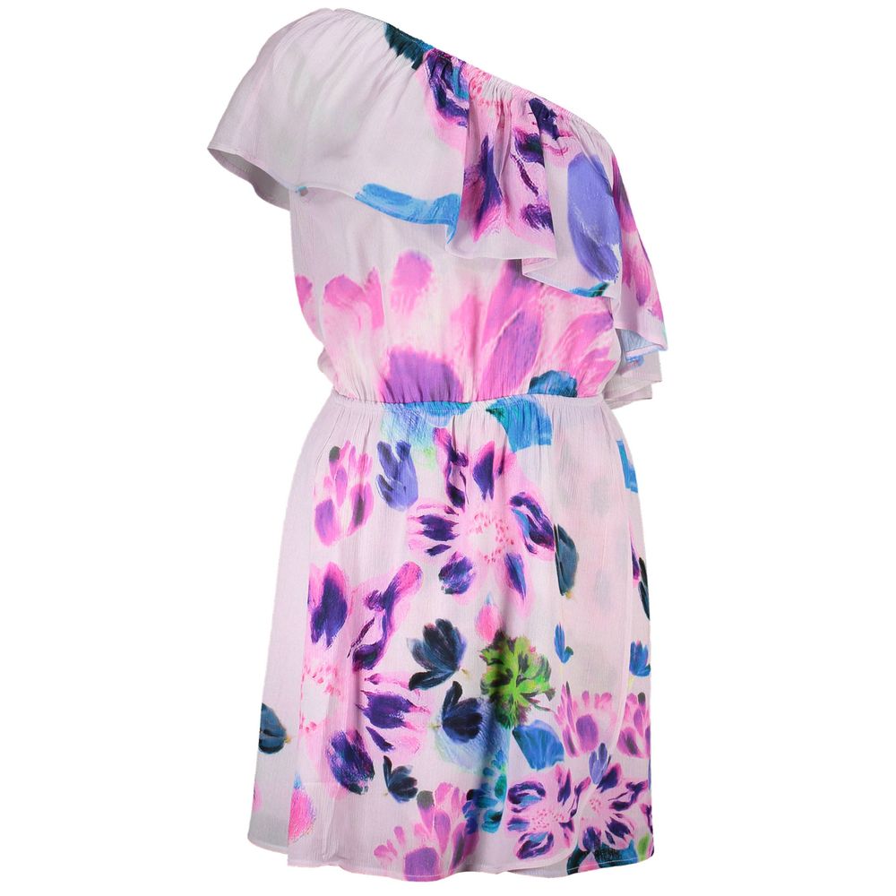 Robe Femme Desigual Rose en Viscose à Épaule Dénudée