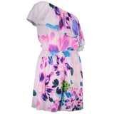 Robe Femme Desigual Rose en Viscose à Épaule Dénudée