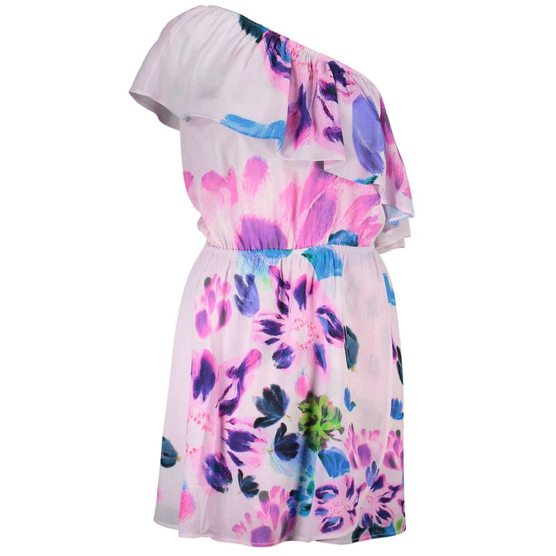 Robe Femme Desigual Rose en Viscose à Épaule Dénudée