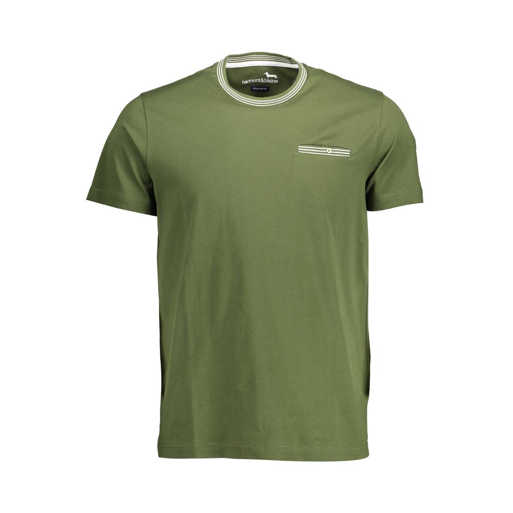 T-shirt homme en coton vert de Harmont &amp; Blaine