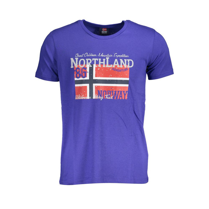 T-shirt homme en coton bleu, Norvège 1963