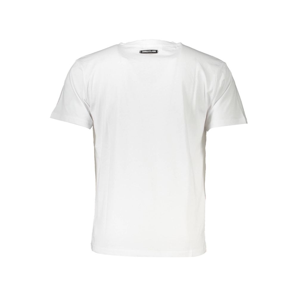 T-shirt homme en coton blanc Cavalli Class