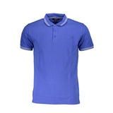 Polo homme en coton bleu Cavalli Class