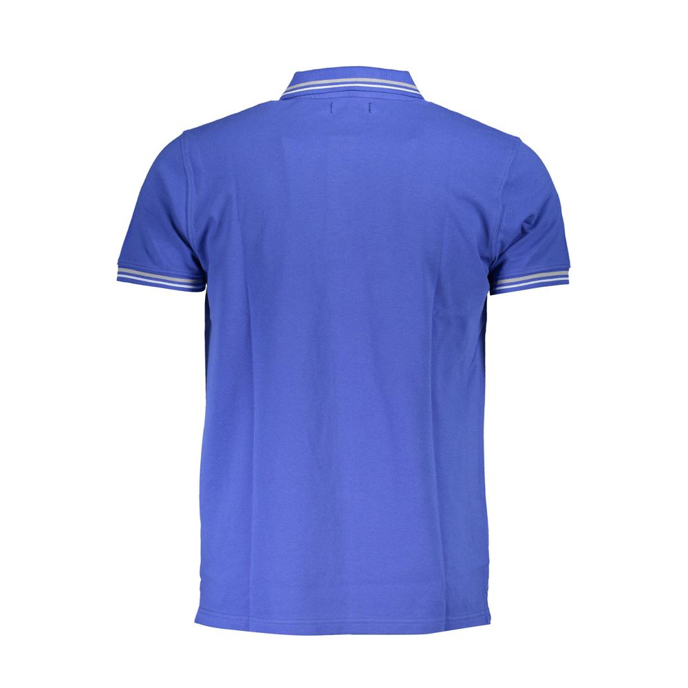 Polo homme en coton bleu Cavalli Class