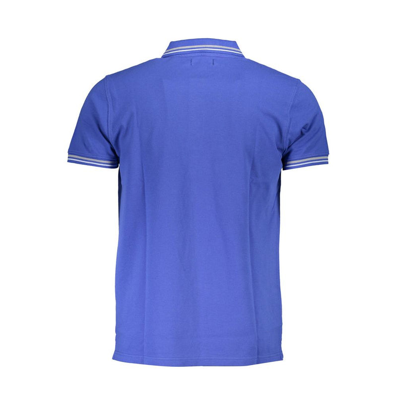 Cavalli Class Blauw Katoenen Polo Shirt voor Heren