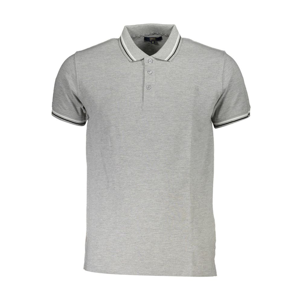 Polo homme en coton brun Cavalli Class