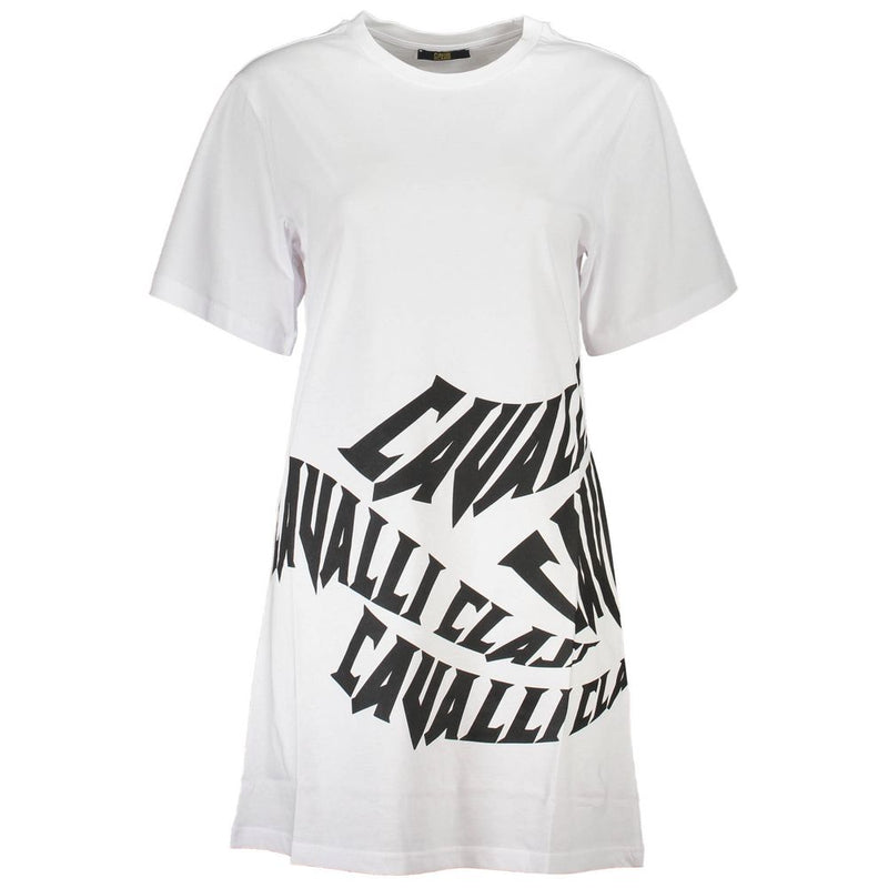 Cavalli Class White Cotton Women Dress - Chic & Stylish