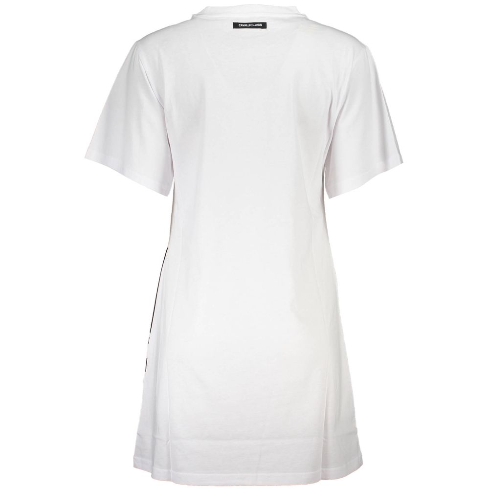 Robe Femme en Coton Blanc Cavalli Class - Chic et Élégante