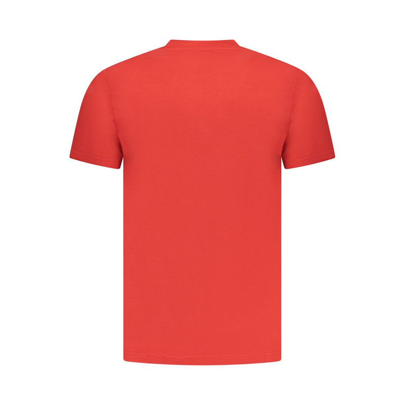 T-shirt homme en coton rouge Cavalli Class