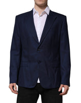 Dolce &amp; Gabbana, veste de costume bleu en laine, à simple boutonnage.
