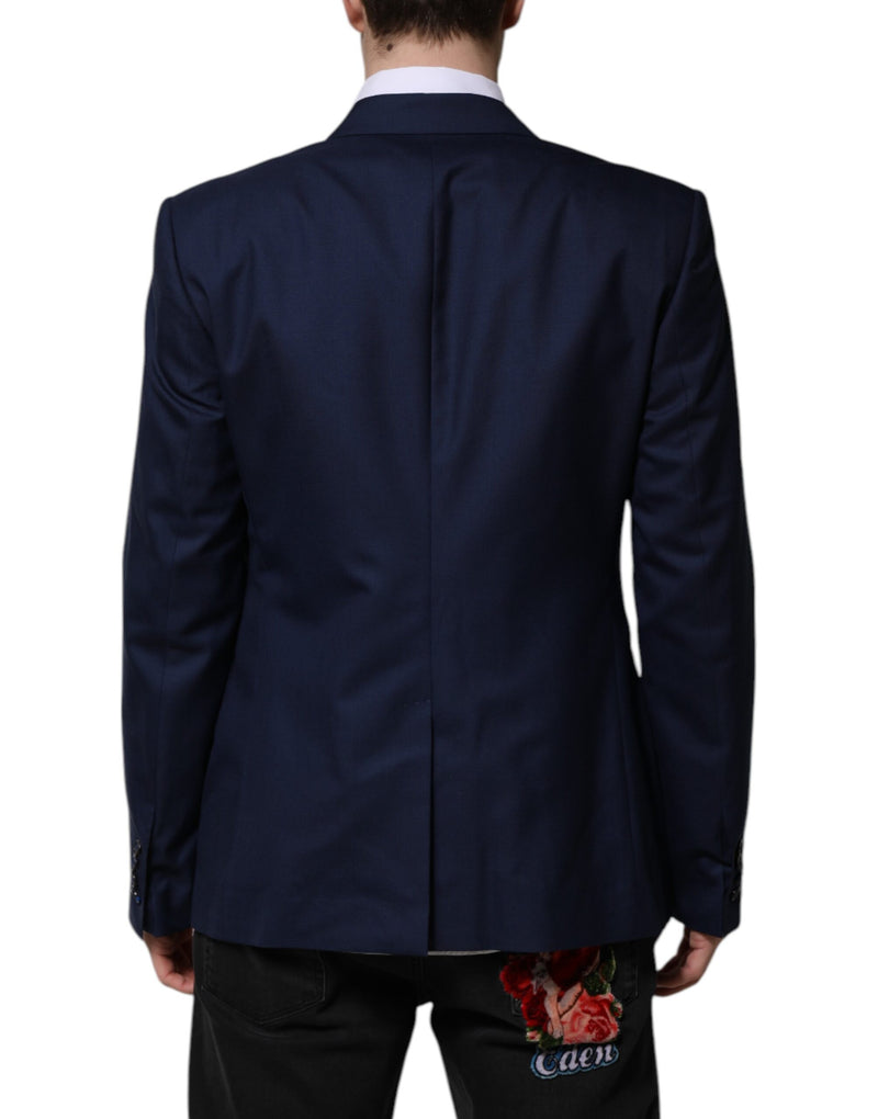 Dolce &amp; Gabbana, veste de costume bleu en laine, à simple boutonnage.