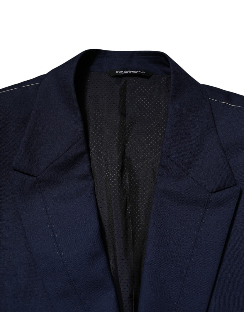 Dolce &amp; Gabbana, veste de costume bleu en laine, à simple boutonnage.