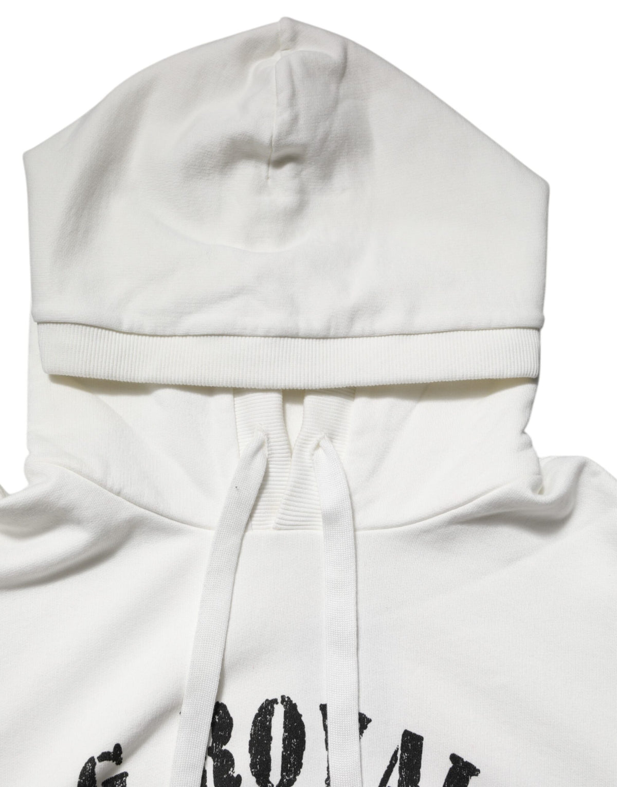 Pull à capuche en coton blanc avec imprimé DG ROYAL de Dolce &amp; Gabbana