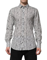 Chemise casual à manches longues blanche à imprimé floral de Dolce &amp; Gabbana