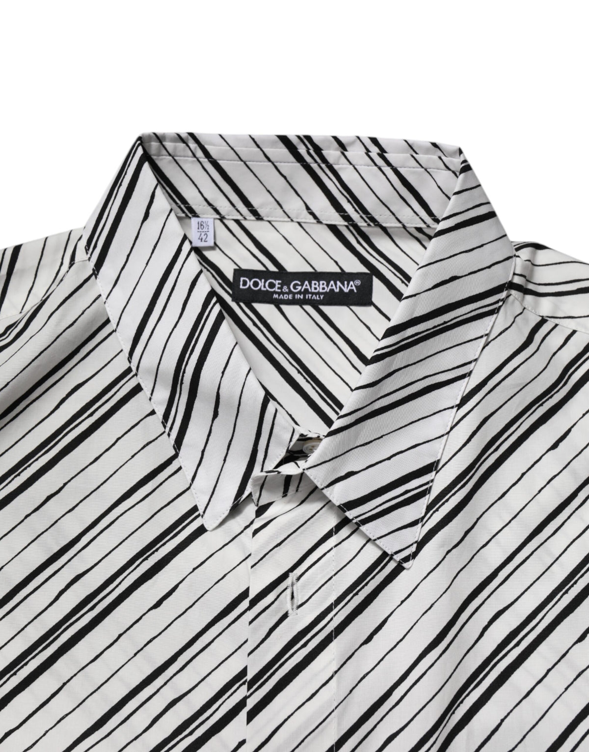 Chemise habillée homme à manches longues rayée blanche Dolce &amp; Gabbana