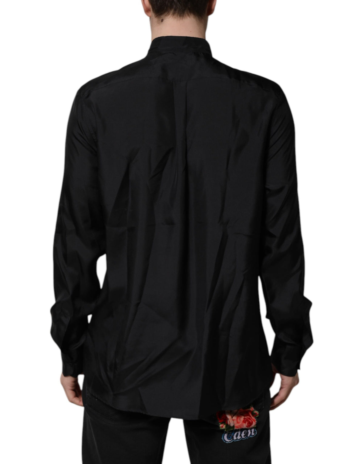 Chemise de cérémonie pour homme en soie bleu foncé MARTINI de Dolce &amp; Gabbana