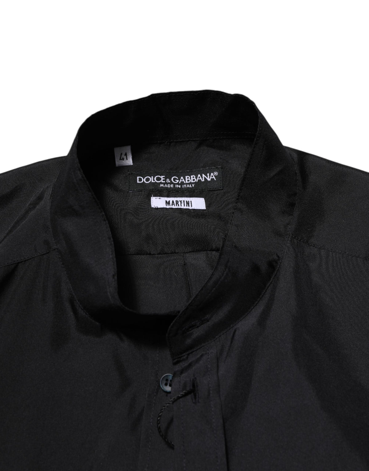 Chemise de cérémonie pour homme en soie bleu foncé MARTINI de Dolce &amp; Gabbana