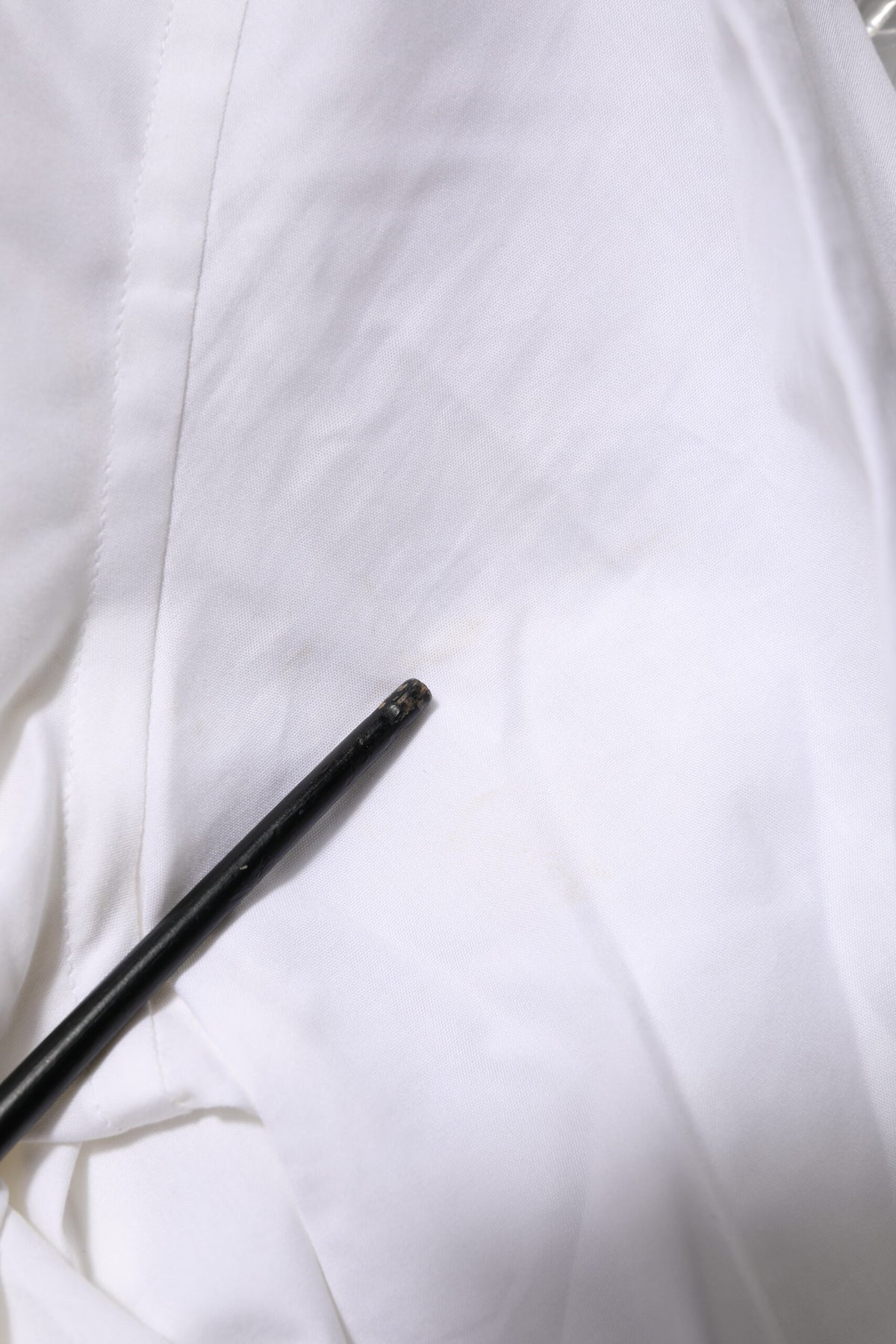 Chemise blanche en coton à manches longues, dorée, Dolce &amp; Gabbana.