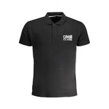 Polo en coton noir Cavalli Class