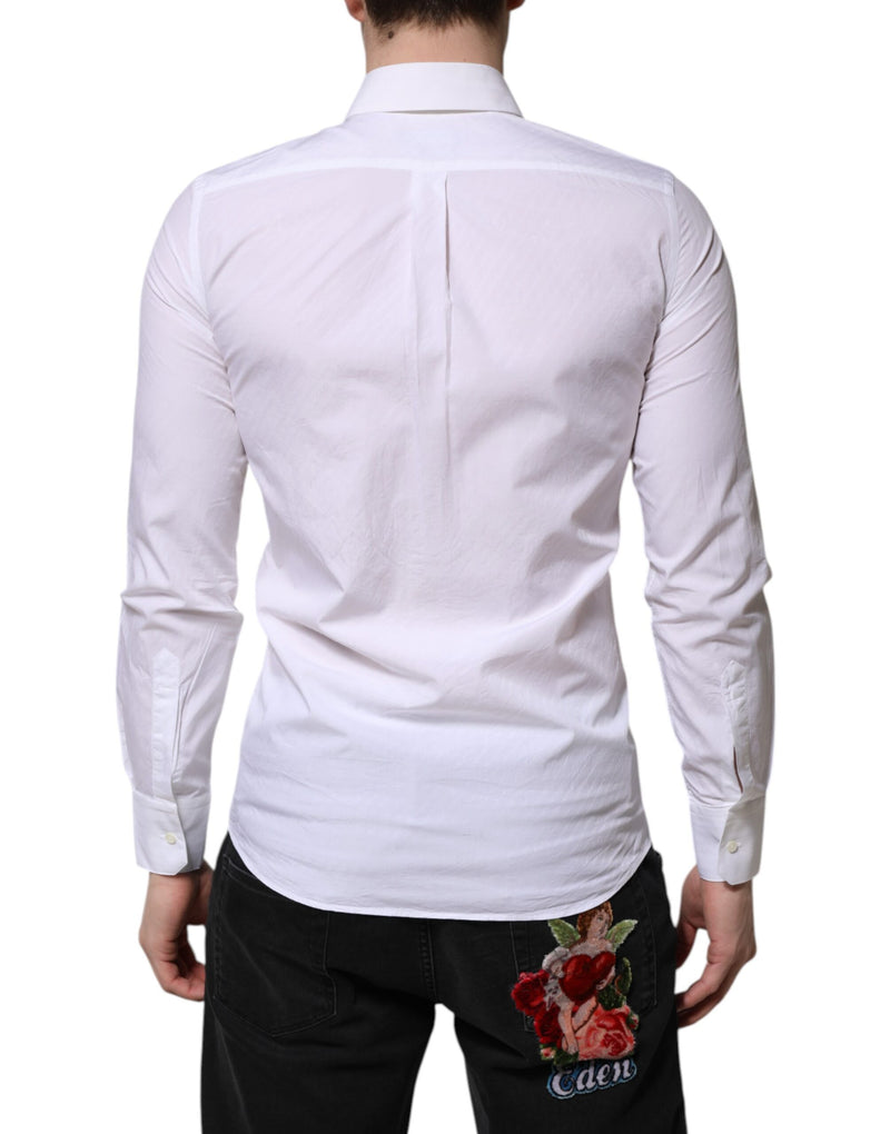 Dolce &amp; Gabbana wit katoenen MARTINI overhemd met lange mouwen