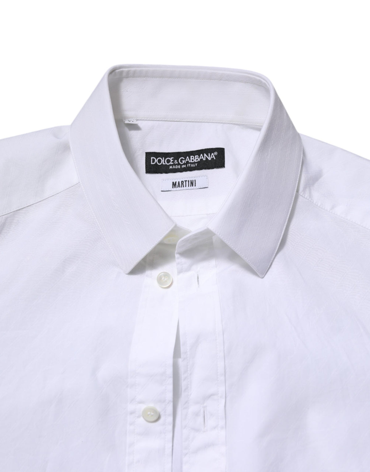 Chemise de ville à manches longues MARTINI en coton blanc de Dolce &amp; Gabbana