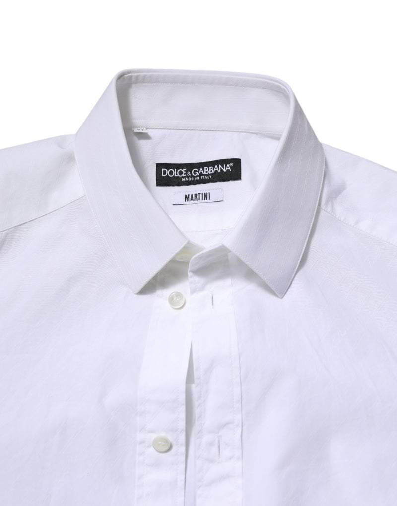 Dolce &amp; Gabbana wit katoenen MARTINI overhemd met lange mouwen