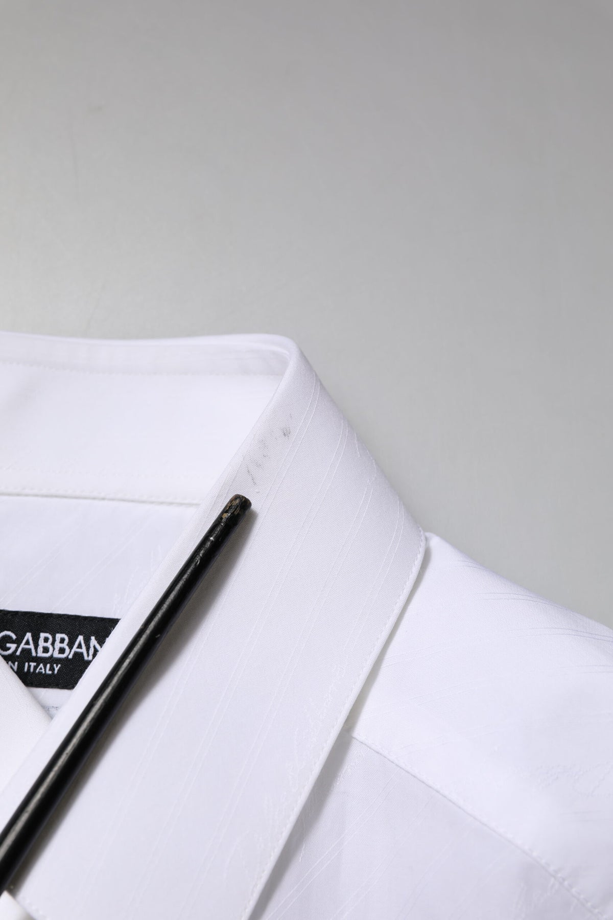 Chemise de ville à manches longues MARTINI en coton blanc de Dolce &amp; Gabbana