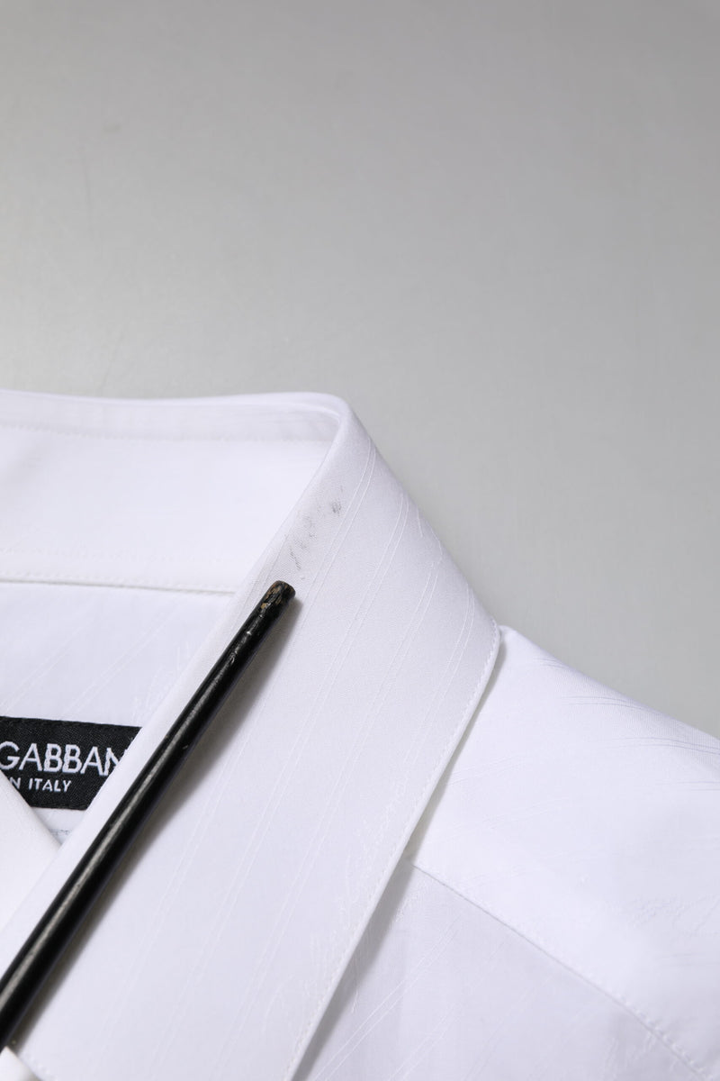 Dolce &amp; Gabbana wit katoenen MARTINI overhemd met lange mouwen