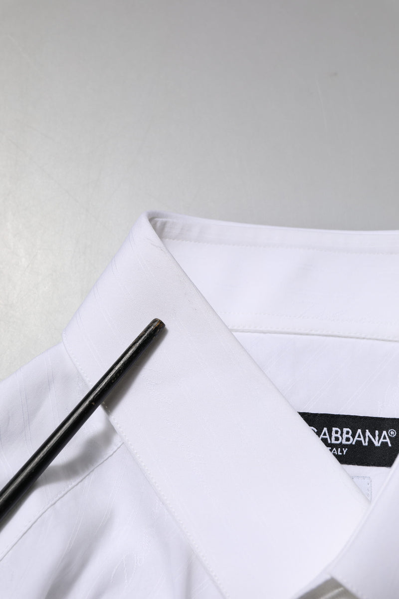 Dolce &amp; Gabbana wit katoenen MARTINI overhemd met lange mouwen