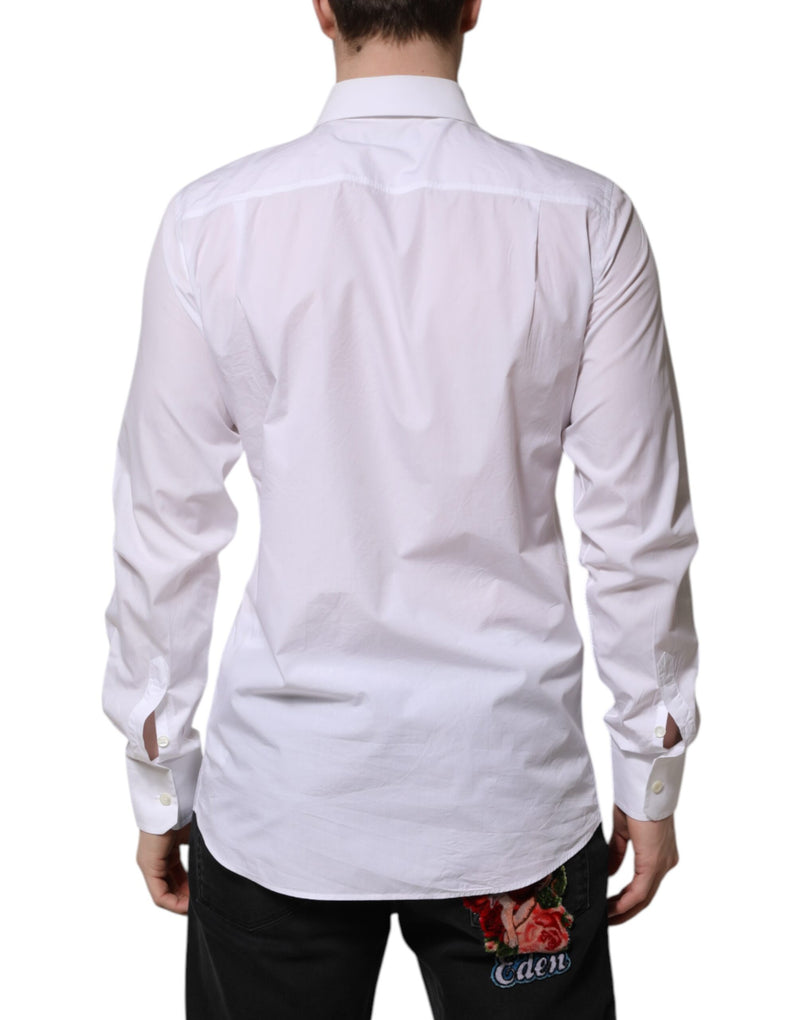 Chemise blanche en coton à manches longues Dolce &amp; Gabbana