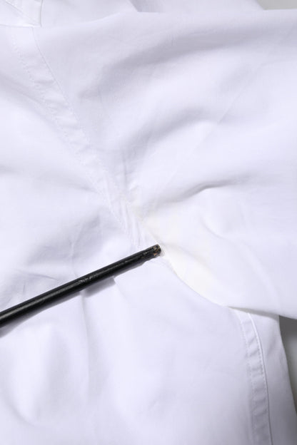 Dolce & Gabbana White Cotton GOLD Long Sleeves Men Dress Shirt