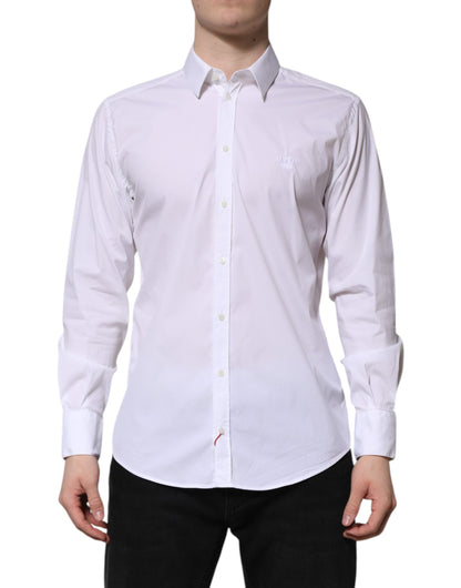 Dolce &amp; Gabbana wit katoenen MARTINI overhemd met lange mouwen