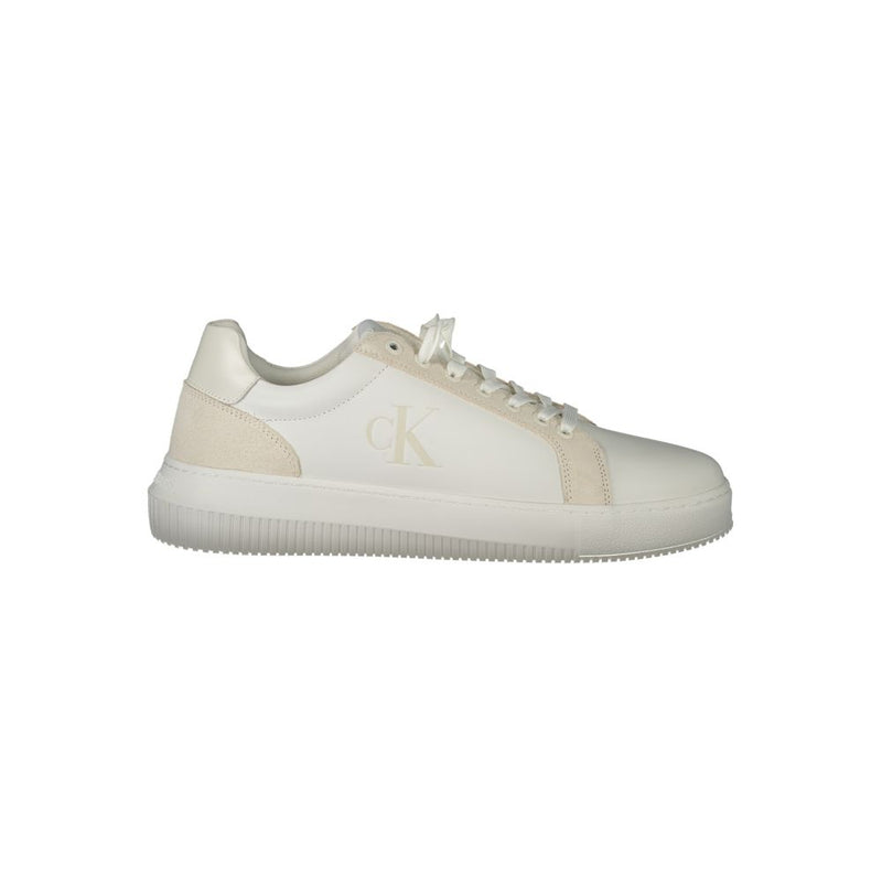 Calvin Klein White Polyethylene Men Sneaker - Sustainable Style