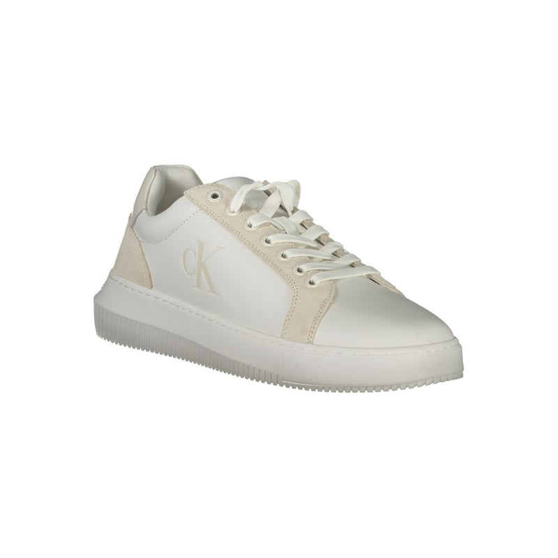 Calvin Klein White Polyethylene Men Sneaker - Sustainable Style