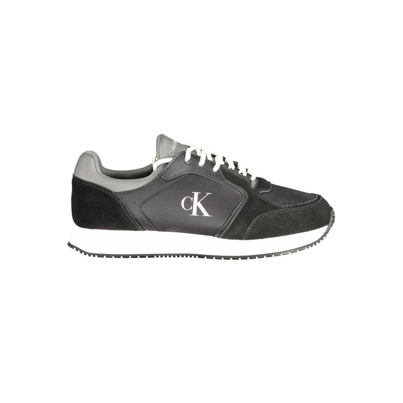 Calvin Klein Black Leather Men Sneaker - Stylish Comfort